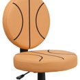 thumbnail image 4 of Scranton & Co Chaise de Bureau en Vinyle pour Basketball Noir/orange, 4 of 5