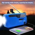 thumbnail image 4 of Chmadoxn AM/FM/SW Radio, Hand Crank Portable Survival Emergency Radio,Rechargeable Battery Power Bank USB Cellphone Charger,Camping Flashlight Lantern, Alarm FM radio, 4 of 8