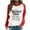 Red, variant on Jsaierl Womens Trendy Letter Printed Sweatshirts Funny Patchwork Long Sleeve Pullover Daily Work Round Neck Tops Soft Comfy Warm Blouses