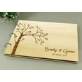 thumbnail image 3 of Engraved Trees Couple Birds Wedding Guest Book Personalized Name And Date Photo Albums, 3 of 6