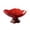 Rouge, variante sur Bol de Service sur Piédestal à Faux Grain de Bois en Plastique Transparent en Forme de Pétale Style Vintage pour Fruits Bonbons Collations Maison Cuisine