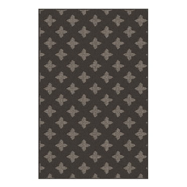 Mainstays Indoor Modern Geometric Machine-Tufted Dark Brown Accent Rug, 29" x 45", Machine Washable, Non-Skid Backing