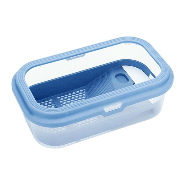 Bunblic Turtle Tank Detachable Indoor Decor Case Container Habitat Reptile Tank for Pet Turtle Small Amphibious Creatures Hermit Crabs M Size Blue Size