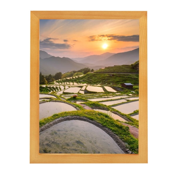A3 Wooden Photo Frame Picture Frame Poster Frame Home Table Decoration Ornaments (Wood Color)