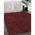 thumbnail image 3 of Ahgly Company Machine Washable Indoor Square Transitional Night Red Area Rugs, 4' Square, 3 of 7