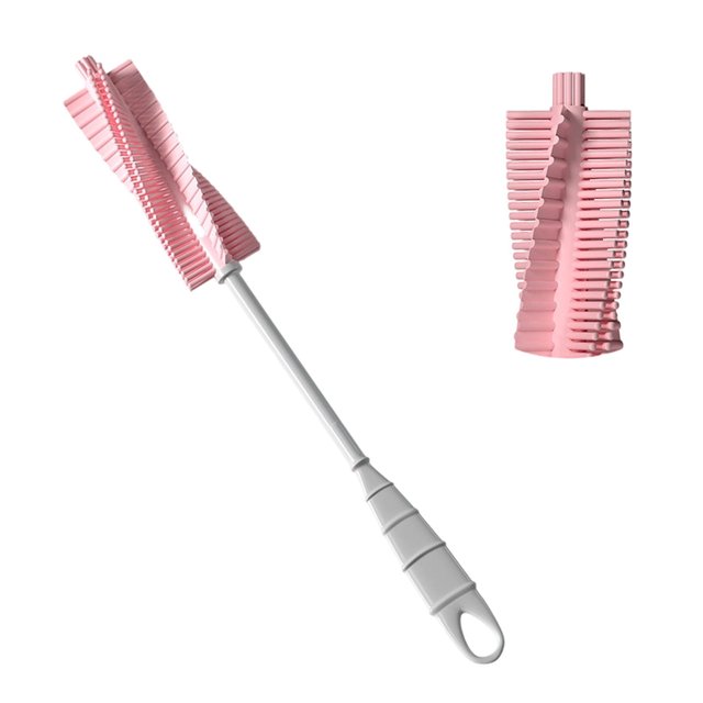 Tong Bottle Brush And Rotatable Pacifier Cleaning Brush For Feeding Bottles Portable 360 Scrubbing With Soft For Newborns