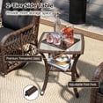 thumbnail image 2 of Gymax Set Of 3 Patio Furniture Set w/ 2-Tier Side Table & Cushions for Porch Black, 2 of 4
