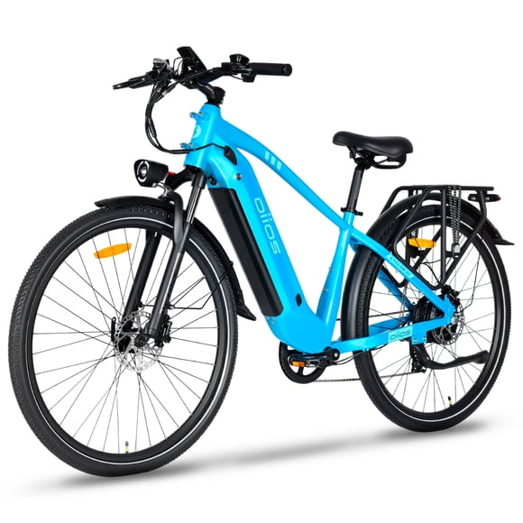 Oiios Cyclon Commuter Electric Bike for Adults - UL Certified - 48V 749Wh 750W 29 in - Hydraulic Brakes Front Suspension Color Display - Tiffany Blue
