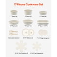 thumbnail image 2 of KFFKFF 17 Piece Pots and Pans Set Nonstick, Detachable Handle Cookware, Space Saving Induction cookware set, Kitchen RV Cooking Sets, with Frying, Sauce, Saute, 2 of 9