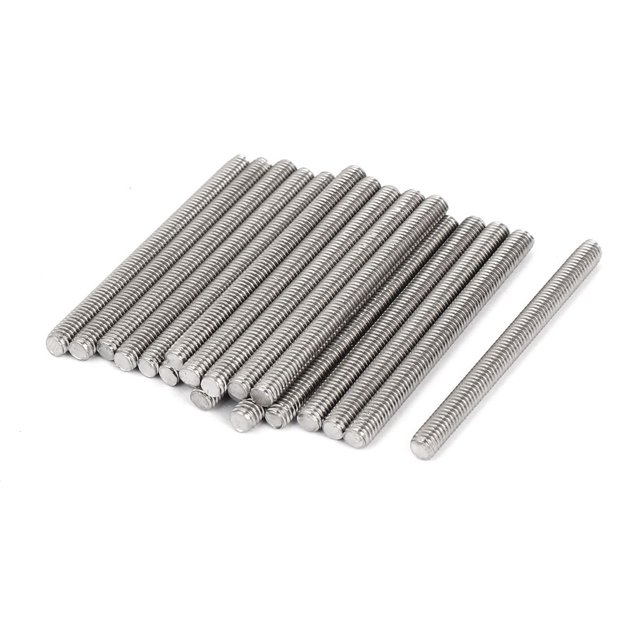 Unique Bargains M4 x 50mm 0.7mm Pitch 304 Stainless Steel Fully Threaded Rod Fasteners 20 Pcs