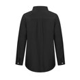 thumbnail image 5 of Babysbule Hauts pour Femmes Manches Longues Liquidation Mode Femmes Décontracté Poches Uni Col Rabattu Cardigan Manches Longues T-Shirt Ample Blouse Hauts à Boutons, 5 of 5