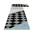 thumbnail image 1 of Amzcrzy 2 Pcs Kitchen Rugs Kitchen Floor Mats Set, Non-Slip Washable Kitchen Sink Mat Floor Mats, Comfort Cushioned Standing Mat, Simple Checkered Carpet Home Decor for Bar Laundry Office Desk, 1 of 7