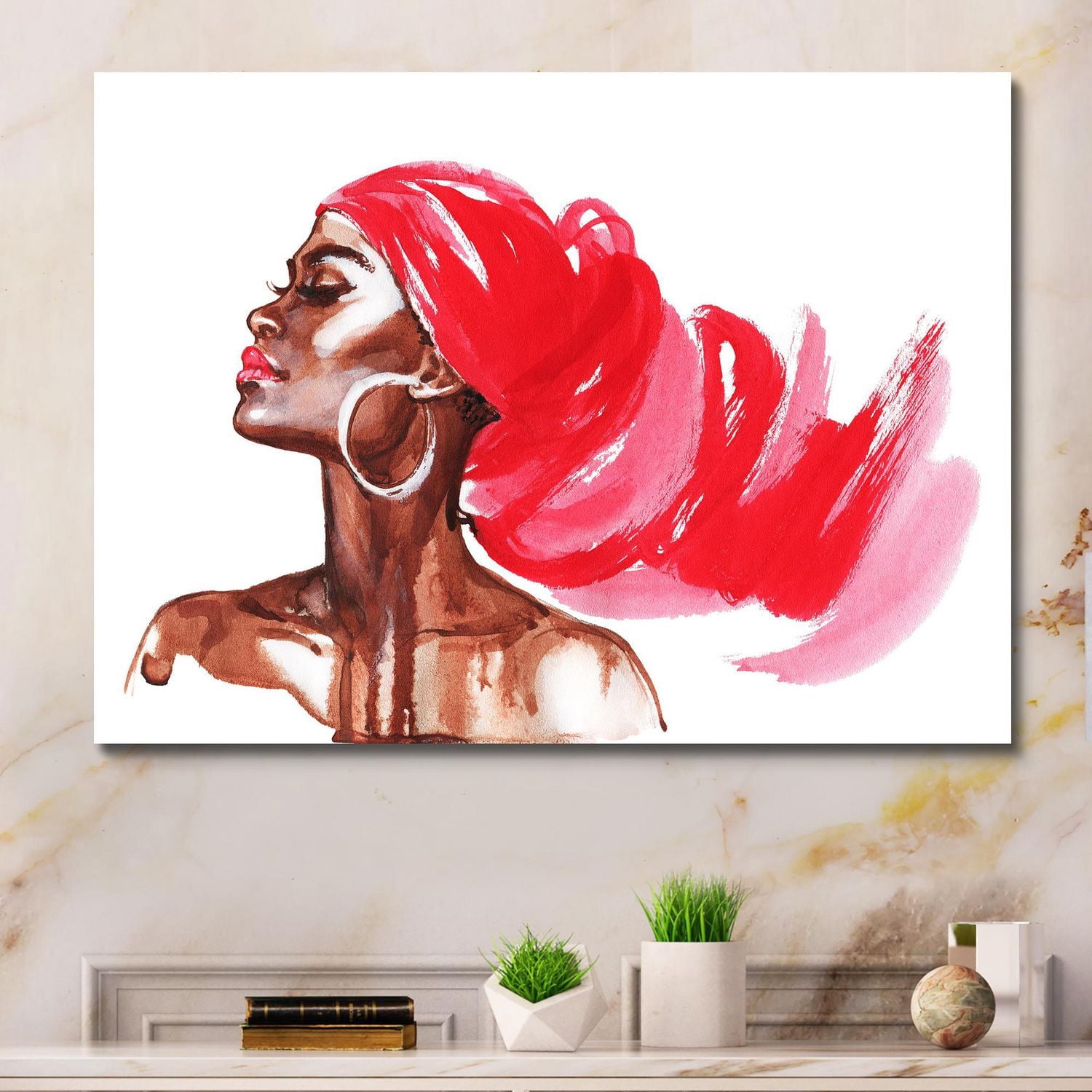 Designart Portrait de femme afro-américaine IX Art mural sur toile