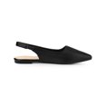 thumbnail image 3 of BLISSFUL STEP Chaussures pour Femmes à Bride Arrière à Bout Pointu Chaussures Plates Noires 6, 3 of 7