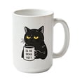 thumbnail image 1 of MTBLYS Sarcastic Black Cat Coffee Mug Is He Dead Yet Funny Cup 11 Oz Ceramic Funny Cat Lover Gift Kitchen Office Use, 1 of 9