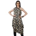 thumbnail image 2 of Moomaya Robe Kurti à une Épaule Imprimée pour Femme, Sans Manches, à Col Bénitier, Style Bohème, Tenue de Soirée de Designer, 2 of 7