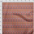 thumbnail image 4 of oneOone Georgette Viscose Peach Fabric Geometric Sewing Craft Projects Fabric Prints By Yard 42 Inch Wide, 4 of 4