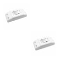 thumbnail image 1 of Wisewang Interrupteur Intelligent Wi-Fi 2,4 GHz Sans Fil pour Téléphone Intelligent, Application, Télécommande, Interrupteur, Module de Minuterie, Accessoires Lumineux, 2 Ensembles, 1 of 6