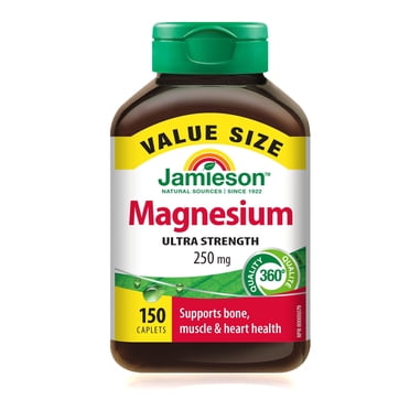Jamieson High Potency Magnesium 250 mg Caplets Value Size