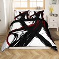 thumbnail image 1 of Erosebridal Chic Minimalst Comforter Cover Full, Abstract Ombre Bedding Full Size, Geometry Striped Decor, Reversible（No Comforter）, 1 of 6