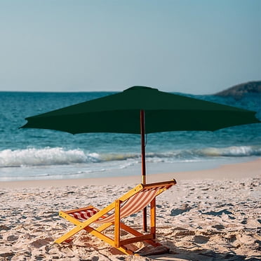 Dvkptbk Parasol de Plage 6,6 Pi, Parasol de Plage Portable d'Extérieur de Remplacement, Ensemble Supérieur avec 8 Baleines et Pare-Soleil pour Plage, Patio, Jardin, Piscine, Cour Arrière
