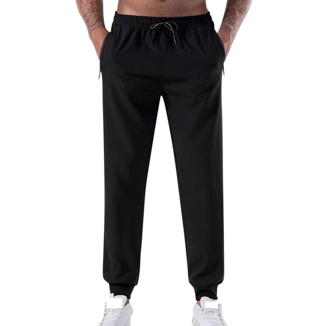 Dagugfen Pantalon Homme Taille Élastique Jambe Fuselée Ajusté Été Léger Décontracté Course Athlétique