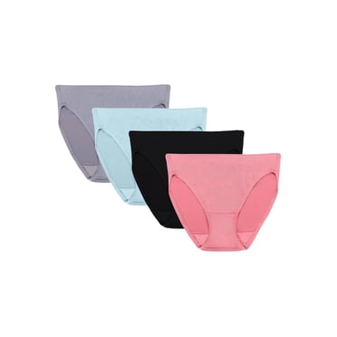 Paq. de 4 slips échancrées respirantes Fruit of the Loom pour dames