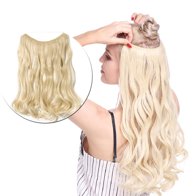 Invisible Wire in Hair Extensions Miracle Secret Hairpieces Curly Straight Synthetic hair