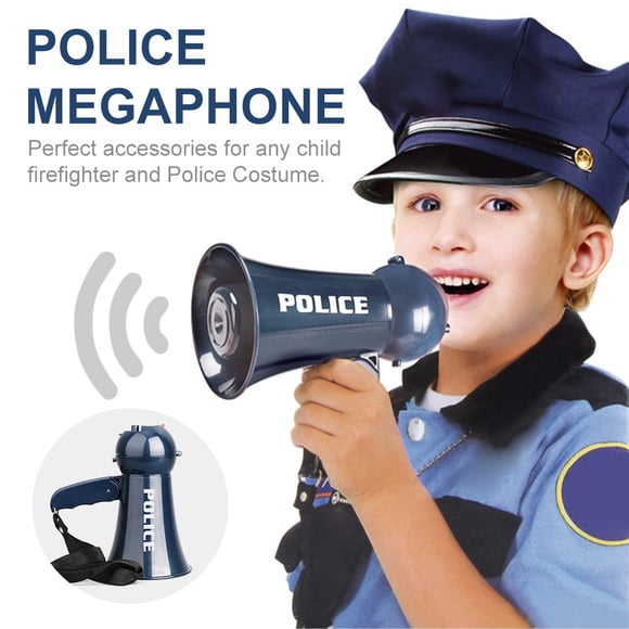 Simulation Policeman Megaphone Toy Role Play Pretend Police Speaker Kids Siren Sound Megaphone Toy 