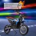 thumbnail image 4 of 36V Kids Ride on Dirt Bike,15.5MPH Fast Speed Electric Battery-Powered Off-Road Motorcycle with 500W Brushed Motor,Max Load 175 lbs,LED Light,Leather Seat,Disc Brake,Air-Filled Tires,(Blue), 4 of 6