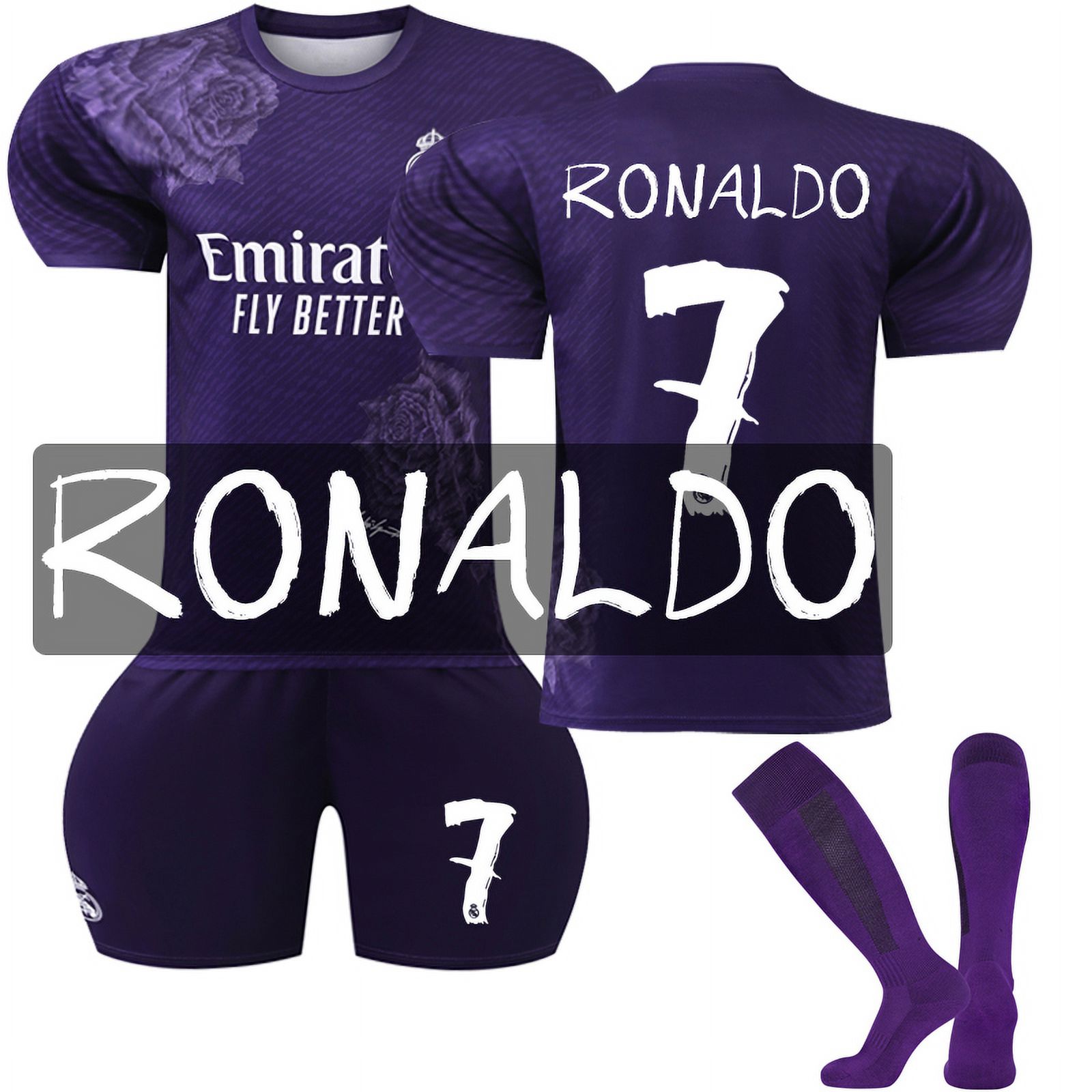 Garçons Filles Enfants RONALDO 7# MODRIC 10# BELLINGHAM 5# Maillot de Soccer Soccer Ensemble