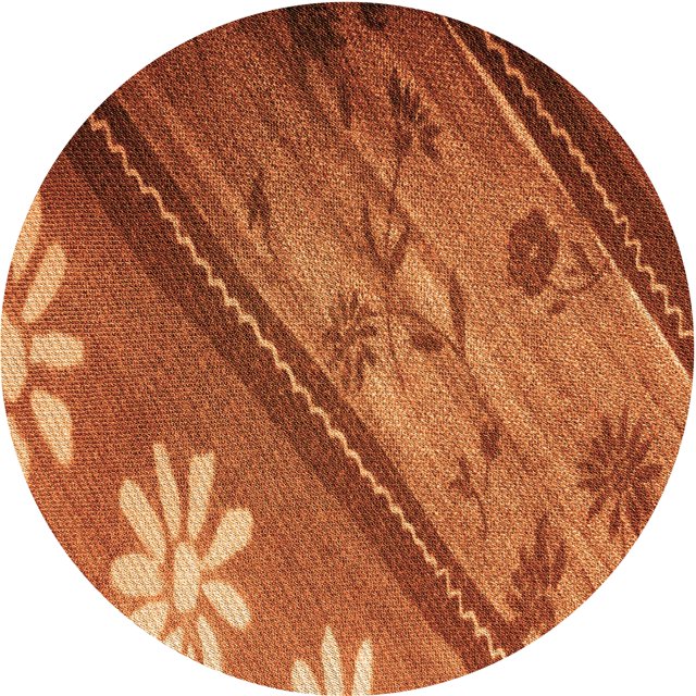 Ahgly Company Tapis d'Intérieur Ronds de Style Transitionnel Lavables à la Machine, Rouge Tomate, 4 Pieds Rond