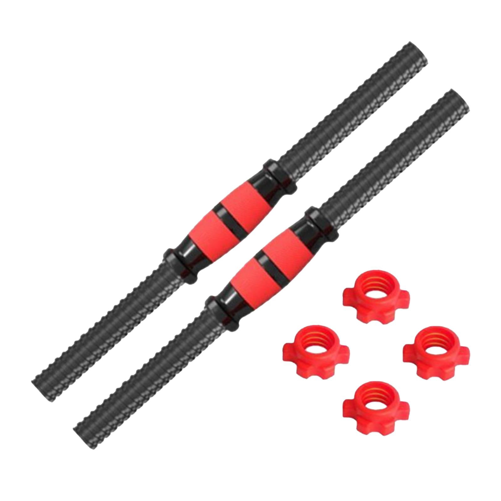 S SERENABLE 2 Pcs Poignée d'Haltère Barre d'Haltère Filetée pour Entraînement de Force à la Maison Gym 47 cm