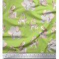 thumbnail image 1 of Soimoi Cotton Duck Fabric Deer,Elephant & Rabbit Kids Decor Fabric Printed Yard 56 Inch Wide, 1 of 2