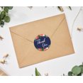 thumbnail image 2 of Darling Souvenir Lot de 45 Pcs Bordure Florale Chrysanthème Ronde Autocollants Merci Bleus-1.6 Pouces, 2 of 4