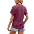 thumbnail image 3 of FAIWAD Women's Short Sleeve Summer Tunic Tops Casual Round Neck Basic Solid Color Stretch Pullover Tops, 3 of 4