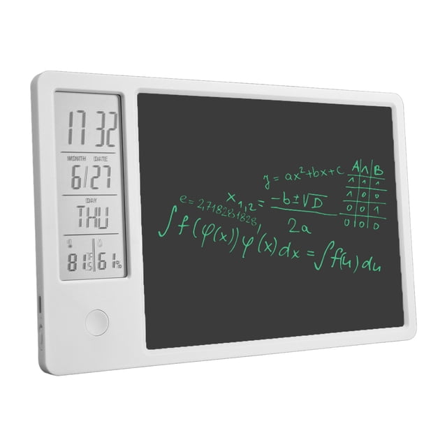 10 Inch LCD Writing Tablet, Rechargeable Erasable Electronic Doodle Board Drawing Tablet with Digital Clock Calendar, Electronic Drawing Pad for Office Business Home