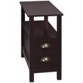 thumbnail image 1 of HOMCOM Table d'Appoint Mince avec 2 Tiroirs et Tablette de Rangement, Table d'Appoint pour Sofa, 1 of 10