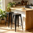 thumbnail image 1 of Mainstays 30 inch Metal Barstools Set of 4 Black Color, 1 of 6