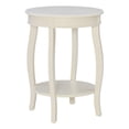 thumbnail image 1 of Bowery Hill Table d'Appoint Rond en Bois Blanc Cassé avec Rangement 18,5 Pouces Non Assemblé, 1 of 6