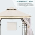 thumbnail image 4 of Outsunny Pavillon de Terrasse 10 Pieds x 10 Pieds, Auvent de Pavillon Extérieur, Blanc, 4 of 9