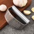 thumbnail image 4 of TIMIFIS Garlic press Food Grade Mini Stainless Steel Garlic Press Circular Handheld Garlic Press Manual Ginger Garlic Masher kitchen gadgets Kitchen Gadgets, 4 of 6