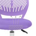 thumbnail image 4 of FurnitureR Carnation Swivel Teen Plastic and Mesh Task Chair in Purple, 4 of 10