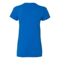 thumbnail image 3 of Gildan Ladies Heavy Cotton V-Neck T-Shirt, L, Royal, 3 of 3
