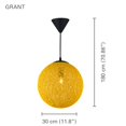 thumbnail image 2 of Xtricity - Suspension, Largeur 11,81 Pieds', de la Collection Grant, Jaune, 2 of 3