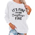 thumbnail image 2 of 50 % de Rabais Liquidation Chandail Surdimensionné pour Femmes 2023 Hiver Aguichant Col Rond Manches Longues Poches Hauts Imprimés Chandail Sans Capuche Régulier Blouse, 2 of 6
