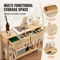 thumbnail image 3 of VEVOR Table Console en Rotin avec 2 Tiroirs de Rangement Porte Coulissante en Rotin Naturel, 3 of 9