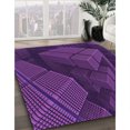 thumbnail image 3 of Ahgly Tapis Rectangulaire Lavable en Machine Intérieur Transitionnel Orchidée Foncée Violet, 8 Pieds x 10 Pieds, 3 of 7