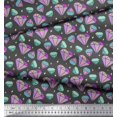 thumbnail image 3 of Soimoi Gray Velvet Fabric Star & Diamond Geometric Fabric Prints By Yard 58 Inch Wide, 3 of 5