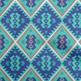 thumbnail image 1 of oneOone Viscose Chiffon Turquoise Blue Fabric Tribal Sewing Craft Projects Fabric Prints By Yard 42 Inch Wide, 1 of 4